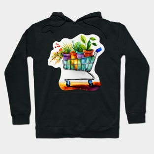 Shopping Cart of Plants Hoodie